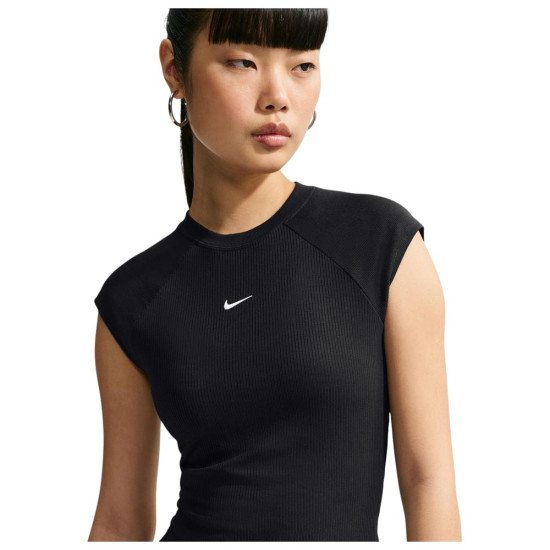 Nike Γυναικεία αμάνικη μπλούζα Sportswear Chill Knit Tight Ribbed Short-Sleeve Top